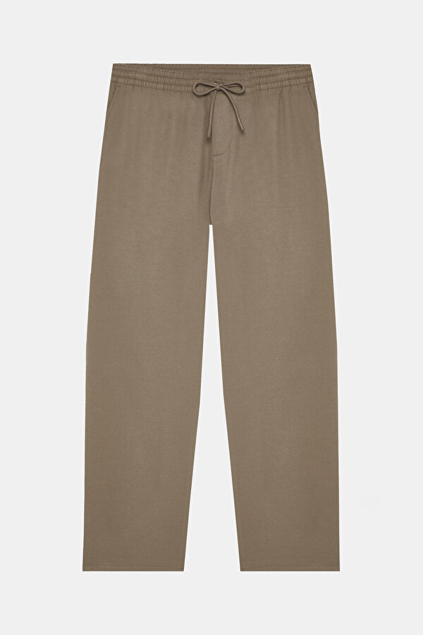 Mink-colored Straight Leg Men's Trousers 3