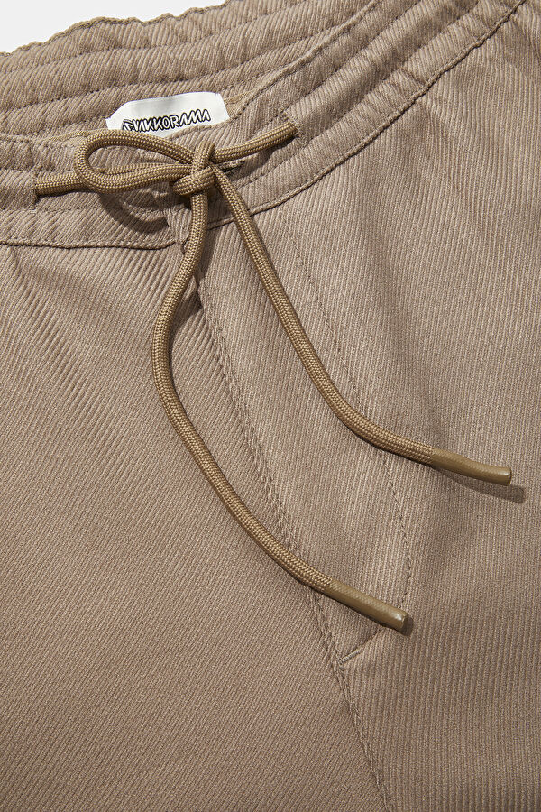 Mink-colored Straight Leg Men's Trousers 5