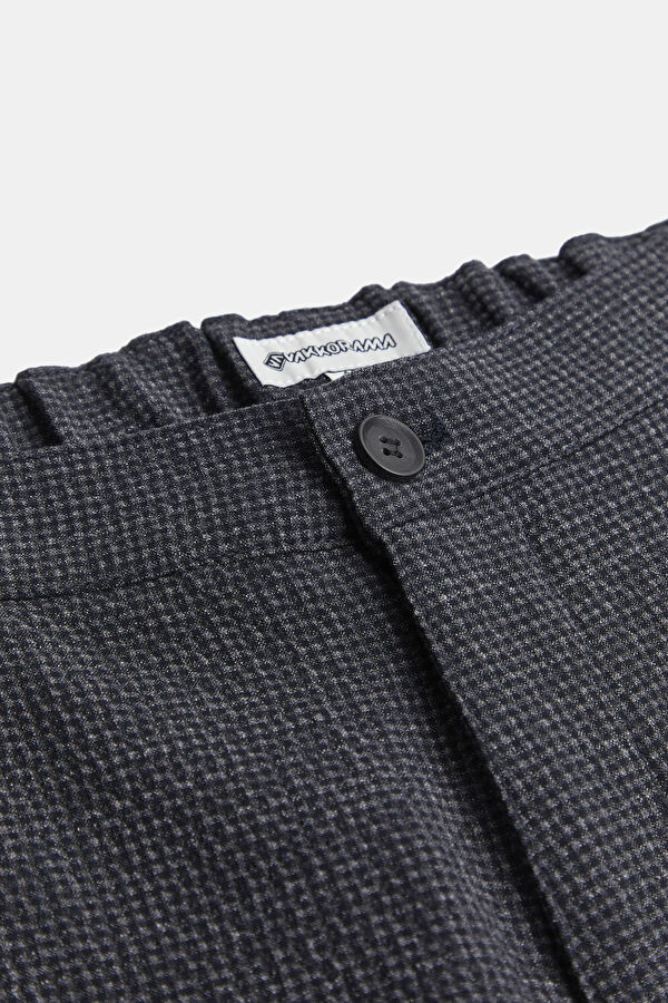 Black Straight Leg Men's Trousers 3