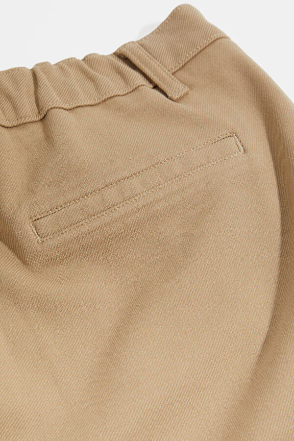 Beige Straight Leg Viscose Men's Trousers 6