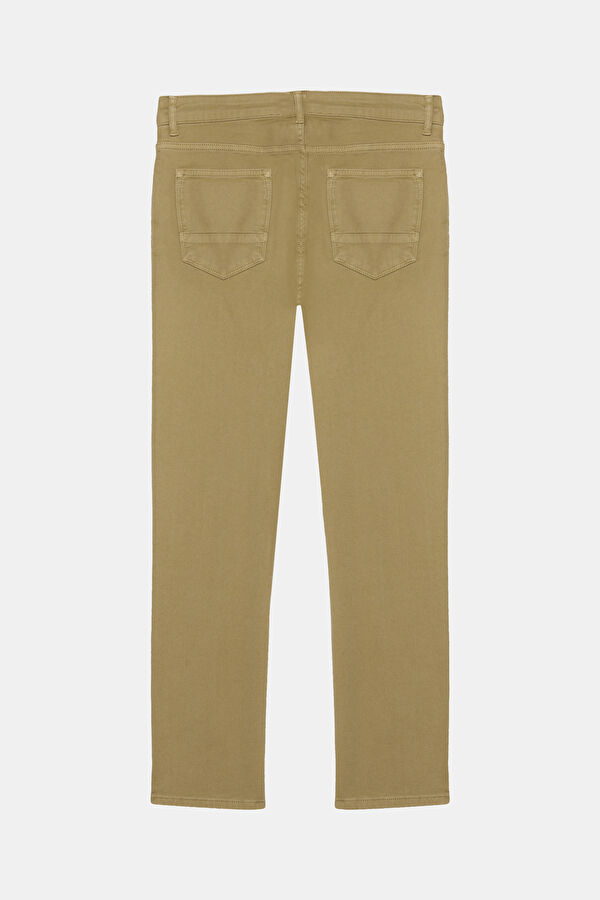 Beige Straight Leg Men's Trousers 2