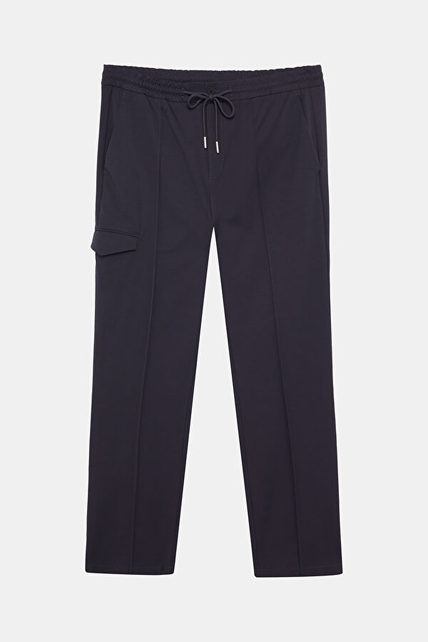 Navy Blue Straight Leg Men's Trousers