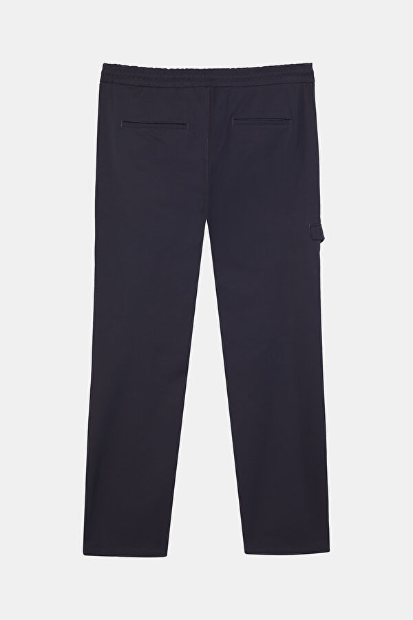 Navy Blue Straight Leg Men's Trousers 2