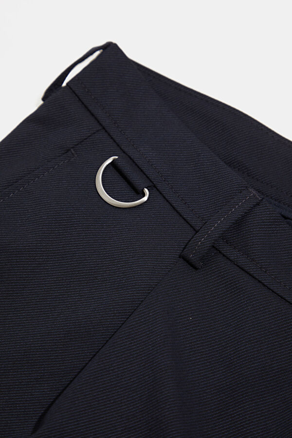 Navy Blue Straight Leg Men's Trousers 3