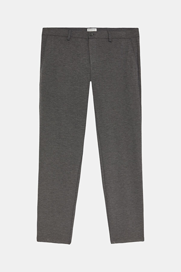 Grey Melange Straight Leg Men's Trousers