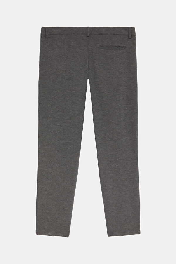 Grey Melange Straight Leg Men's Trousers 2