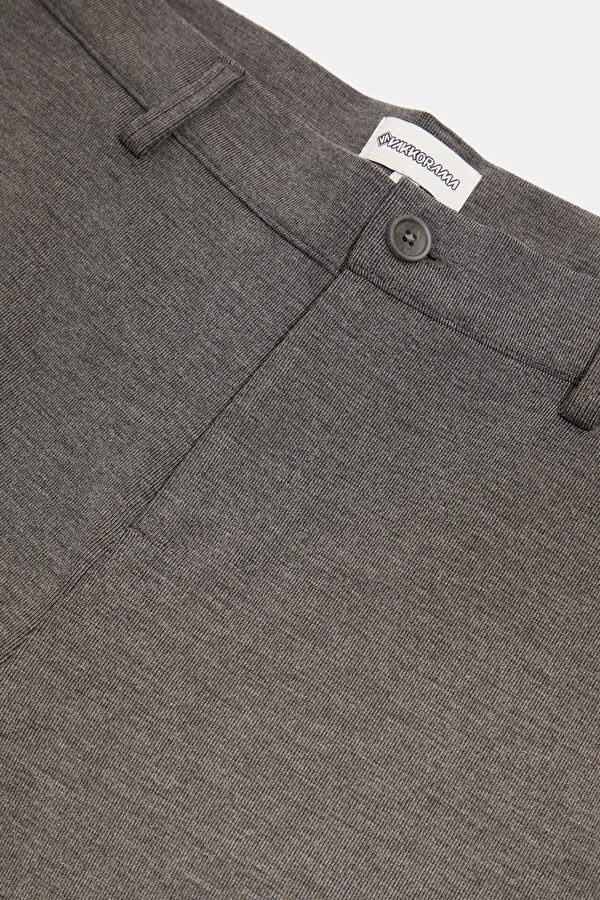 Grey Melange Straight Leg Men's Trousers 3