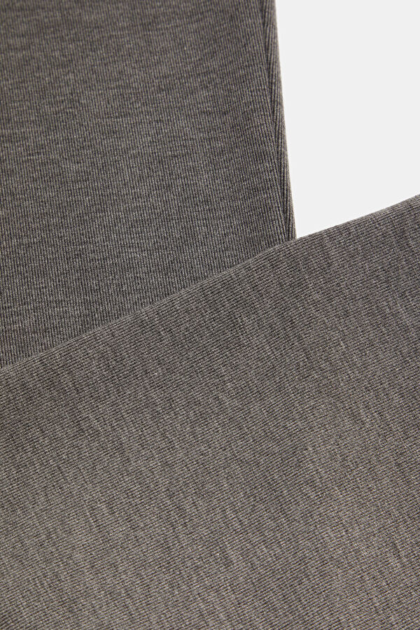 Grey Melange Straight Leg Men's Trousers 4