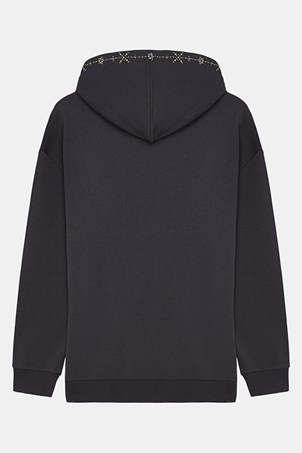 Füme Kapüşonlu Erkek Sweatshirt 2