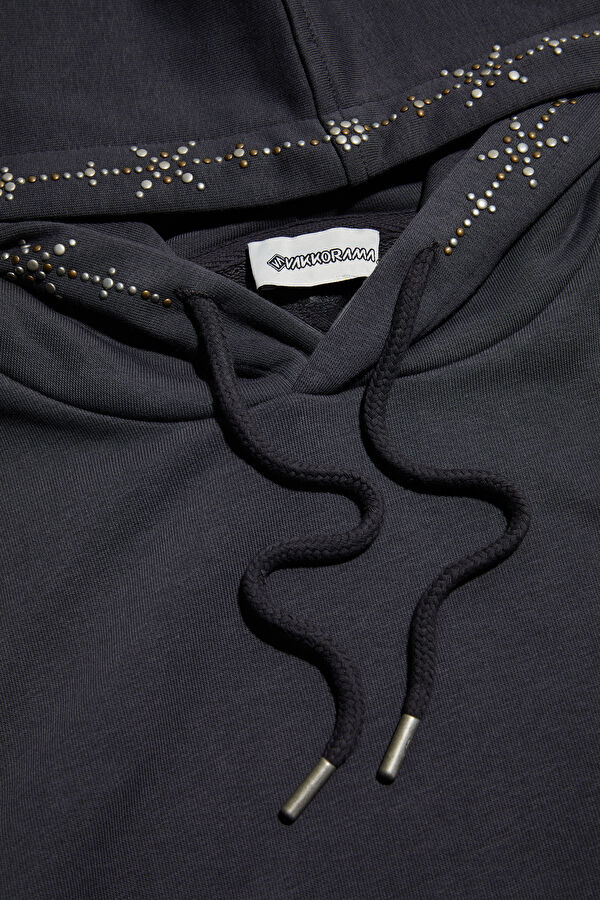 Füme Kapüşonlu Erkek Sweatshirt 3