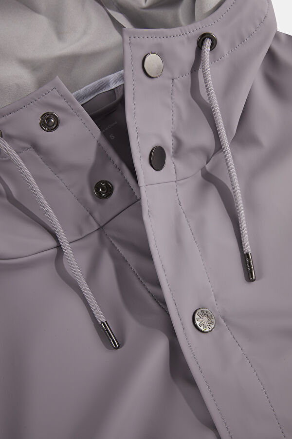 Relax Fit Lilac Hoodie Raincoat 3
