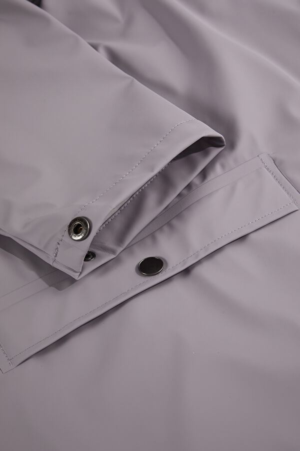 Relax Fit Lilac Hoodie Raincoat 4