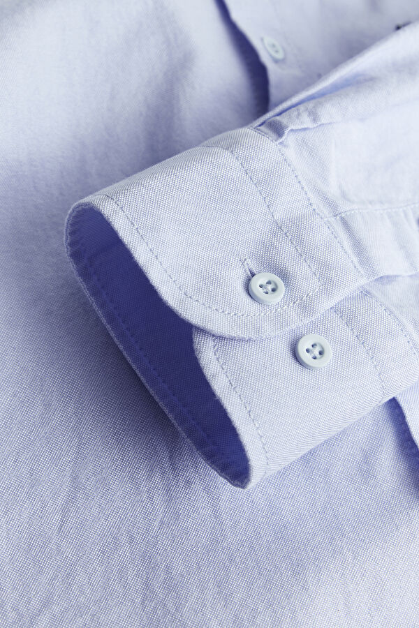 Relax Fit Blue Regular Fit Men's Shirt with Trim Details 5
