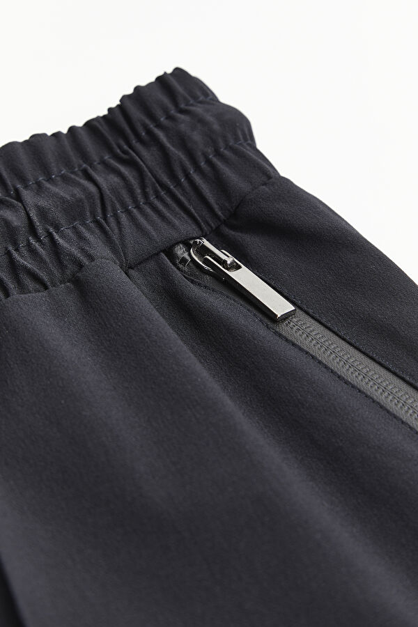Navy Blue Straight Leg Sport Men's Trousers 4