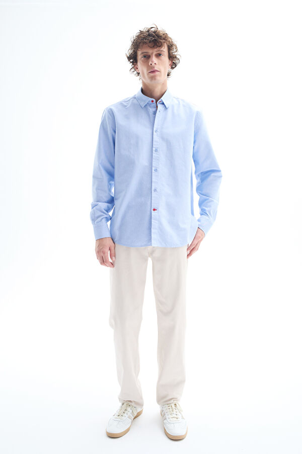 Blue Regular Men's Shirt