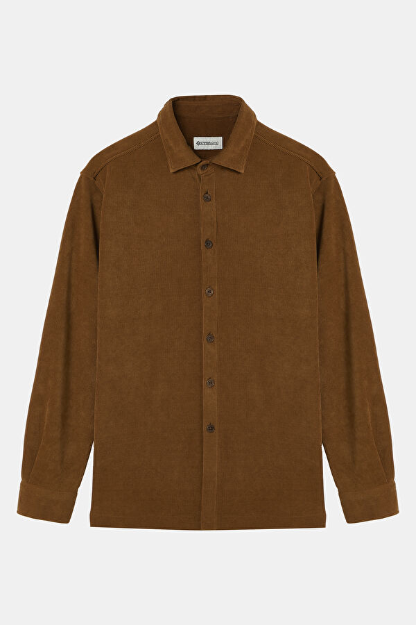 Relax Fit Tan Regular Men's Shirt 3