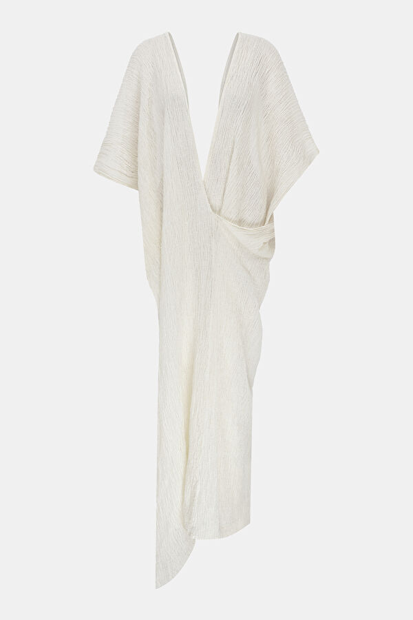 Beyaz Keten Kaftan 2