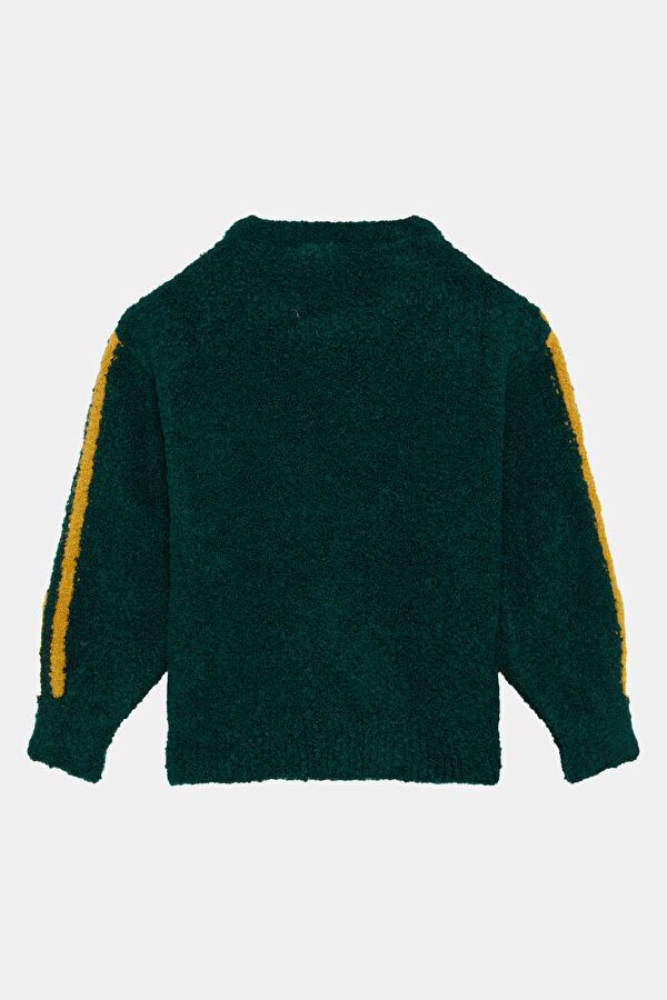 Green Patterned Kids Sweater 2