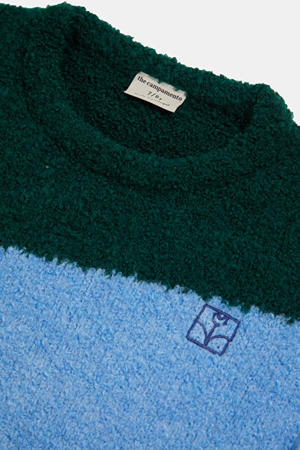 Green Patterned Kids Sweater 3