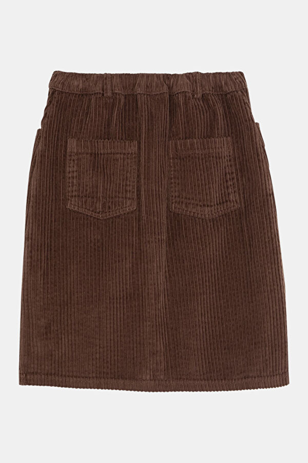 Brown Patterned Kids Skirt 2