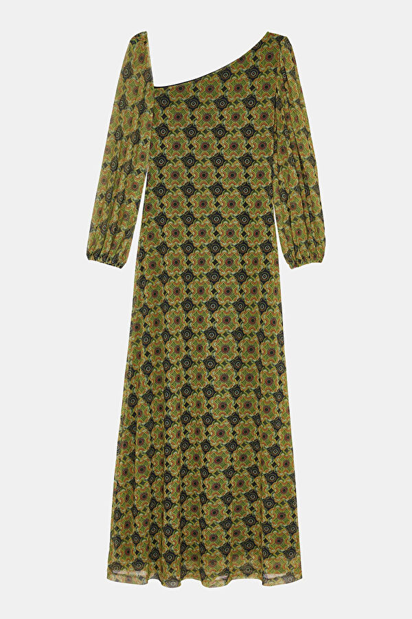 Green Patterned Women's Dress