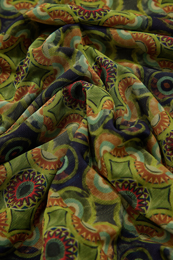Green Patterned Women's Dress 4