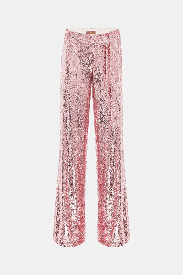 Pink Wide Leg Women's Trousers