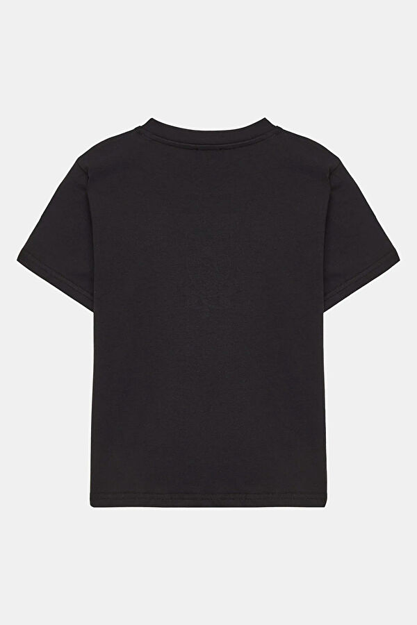 Black Crew Neck Printed Women's T-Shirt 2