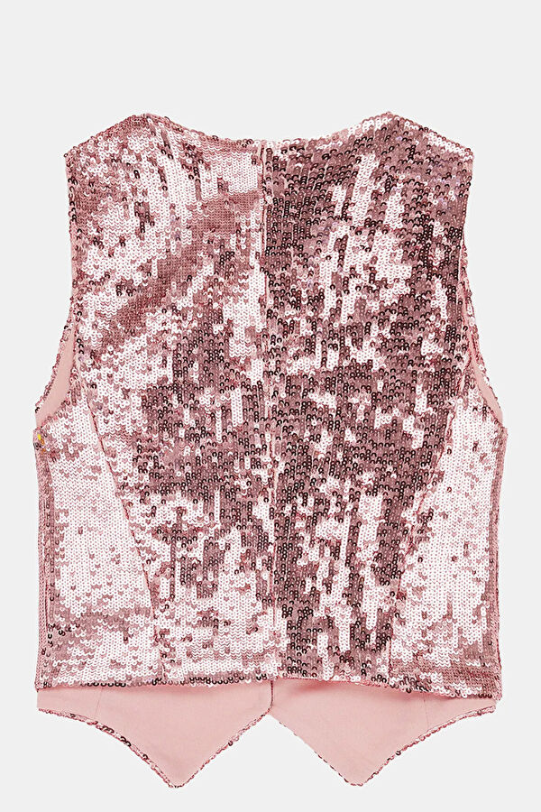 Pink Sequin Women's Vest 2