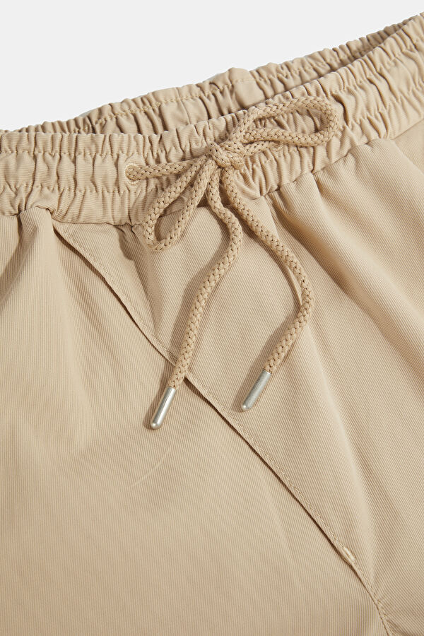Straight Leg Beige Men's Trousers 3
