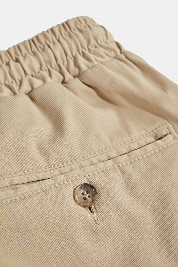 Straight Leg Beige Men's Trousers 5