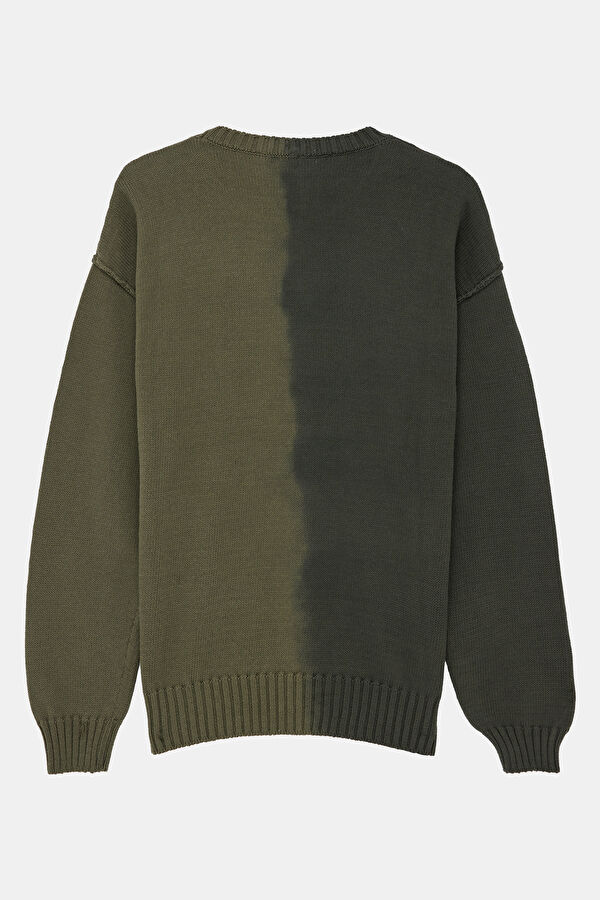Khaki Batik Knit Men's Sweater 4