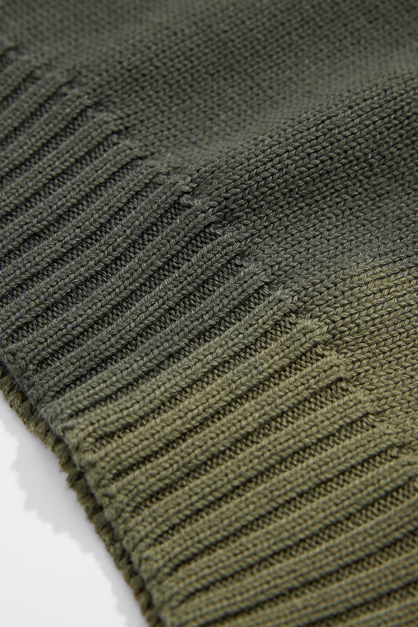 Khaki Batik Knit Men's Sweater 7