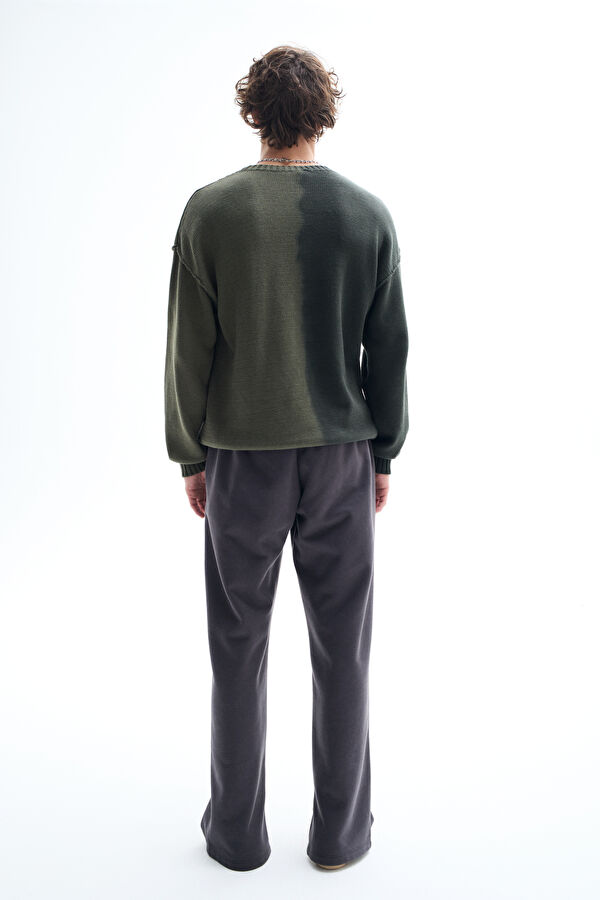 Khaki Batik Knit Men's Sweater 2