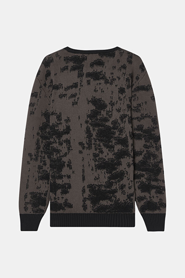 Coffee Pattern Knitted Men's Sweater 4