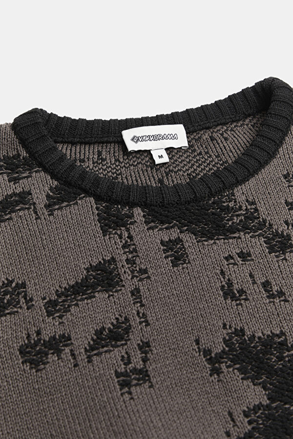Coffee Pattern Knitted Men's Sweater 5