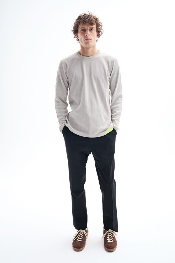 Light Grey Knitted Men's Sweater