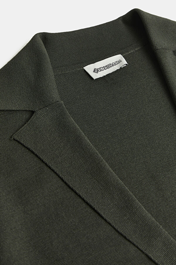 Khaki Buttoned Jacket 5