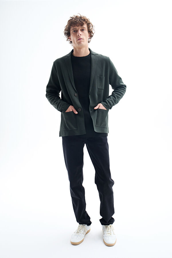 Khaki Buttoned Jacket