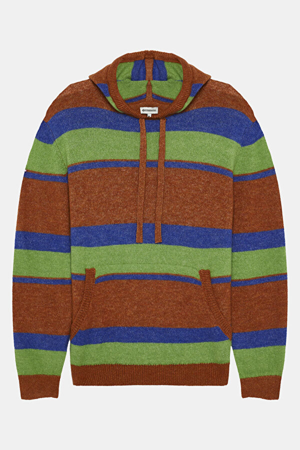 Colorful Striped Pattern Knitted Men's Sweater 3