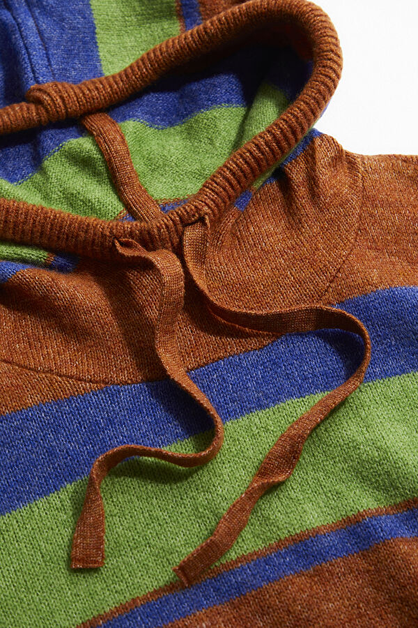 Colorful Striped Pattern Knitted Men's Sweater 5