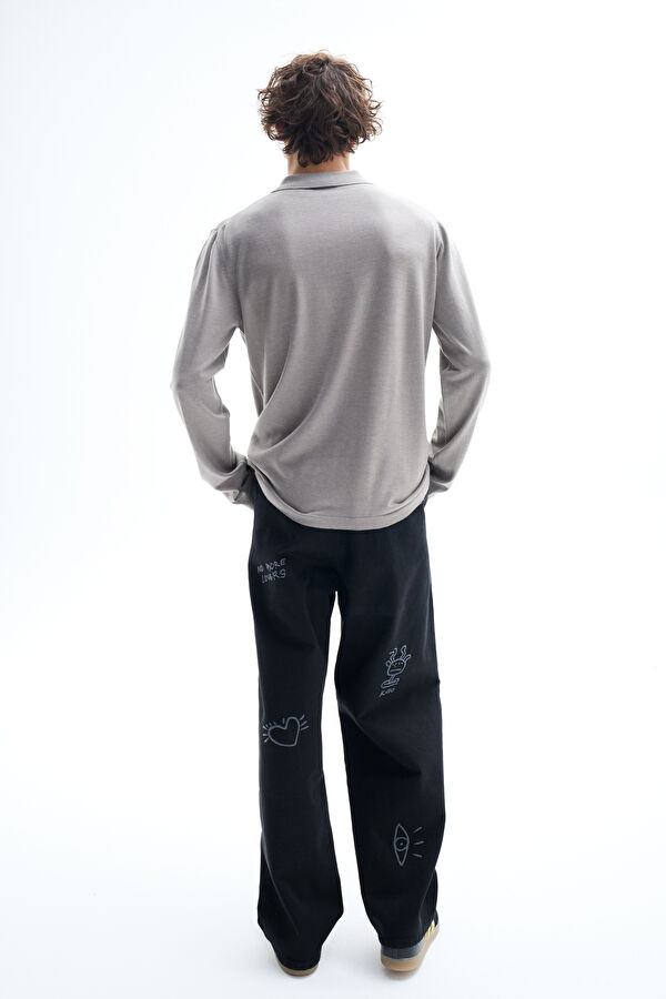 Grey Knitted Men's Sweater 2