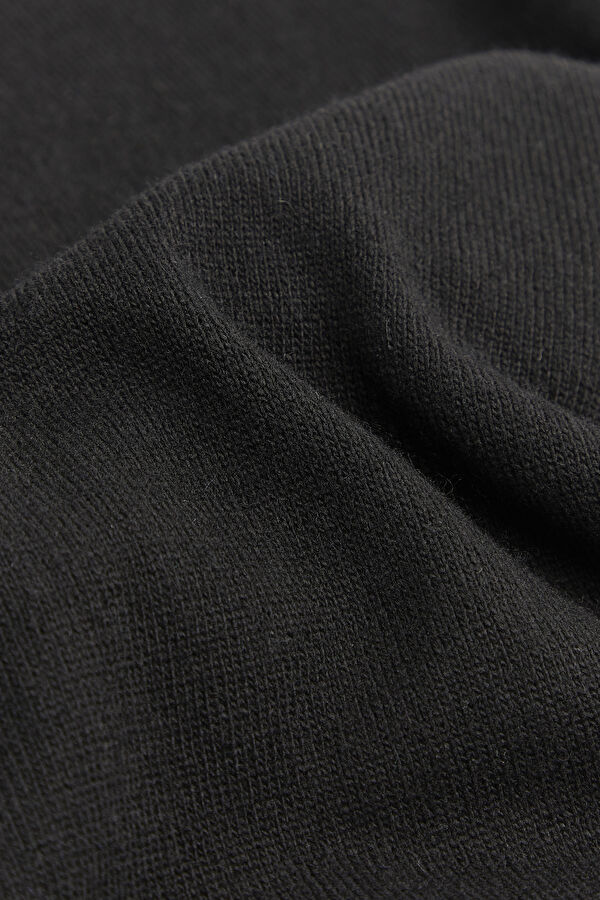 Black Wool Knit Men's Sweater 6