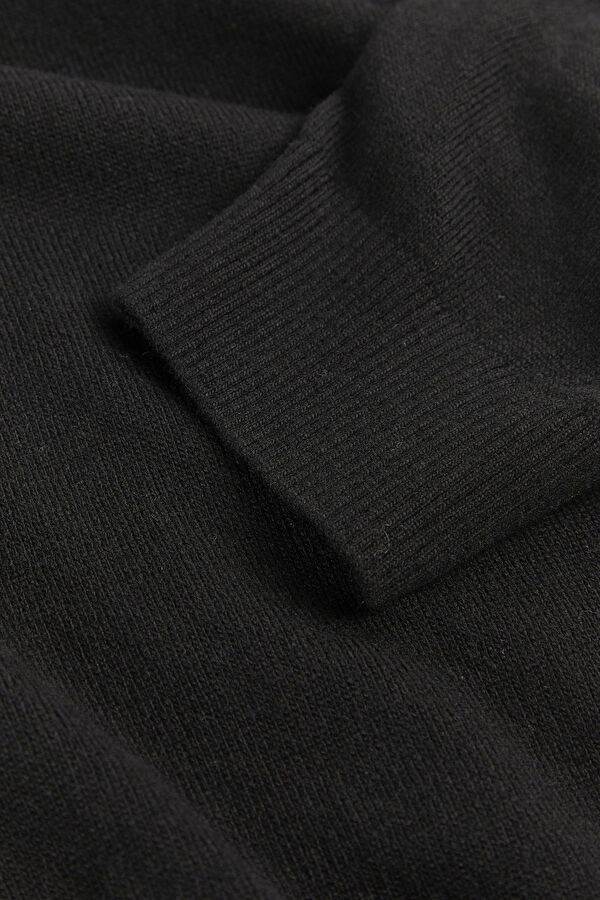 Black Wool Knit Men's Sweater 7