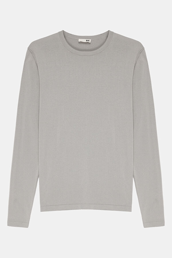 Grey Knitted Men's Sweater