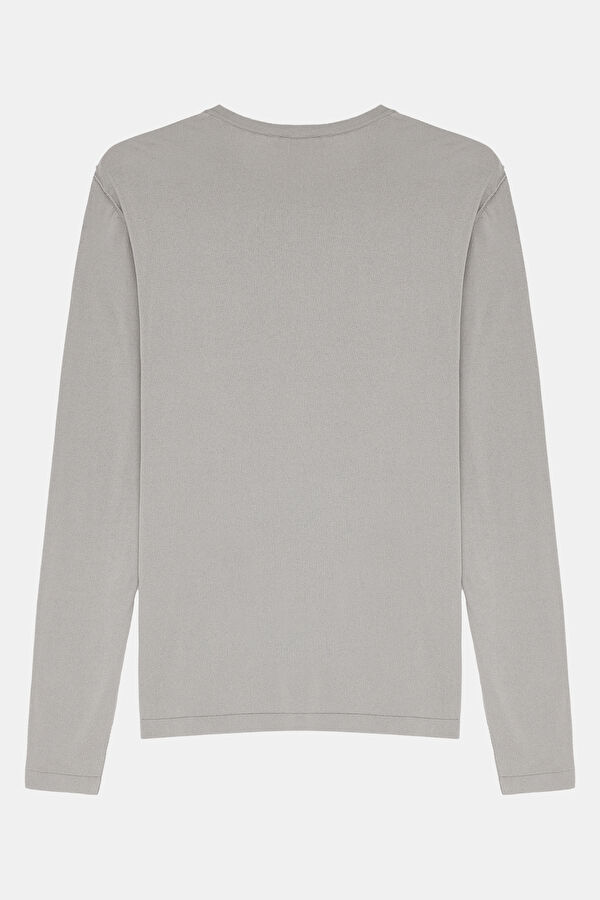 Grey Knitted Men's Sweater 2