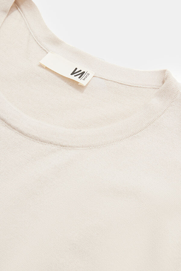 Cream Knit Men's Sweater 5