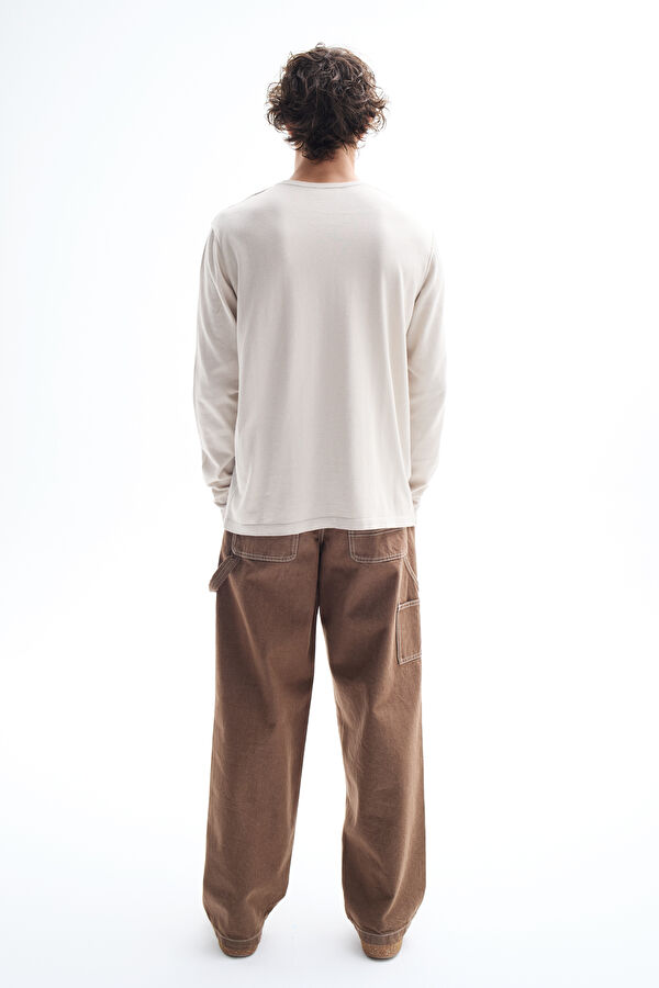 Cream Knit Men's Sweater 2