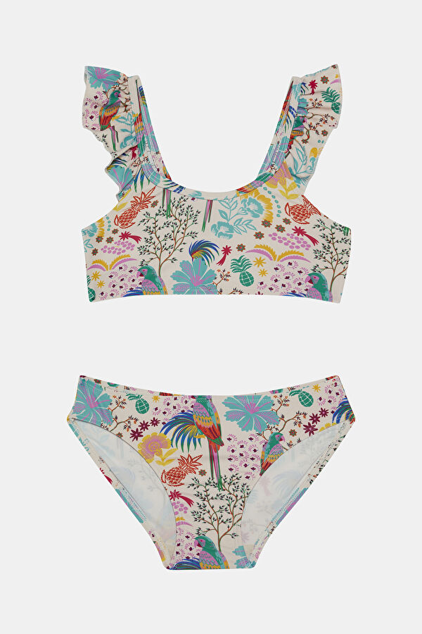 Beyaz Desenli Bikini