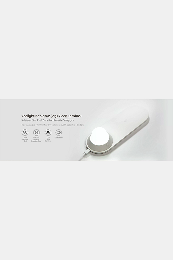 Yeelight Kablosuz Şarjlı Gece Lambası, White, STD 2
